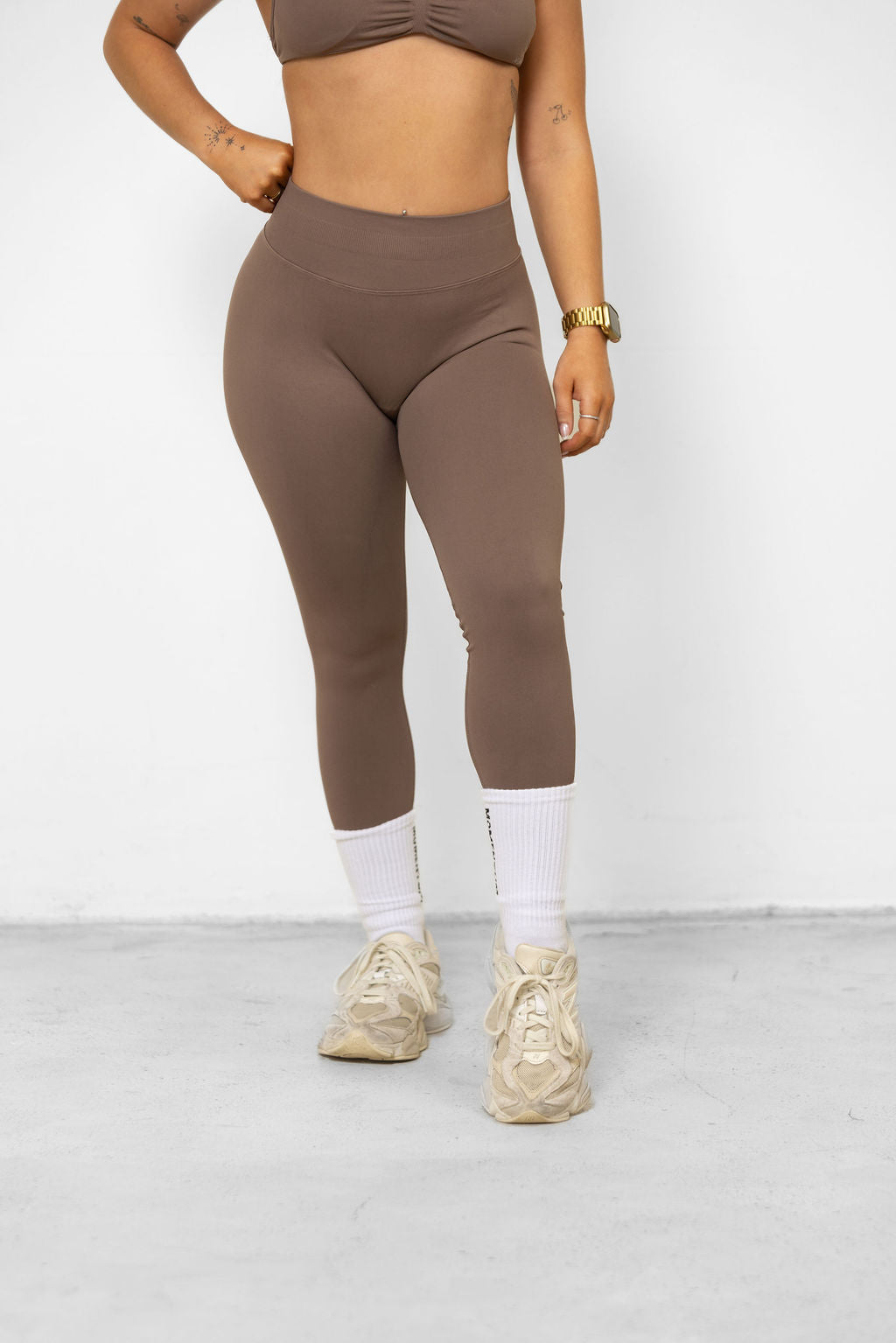 Contour Seamless Leggings - Coffee