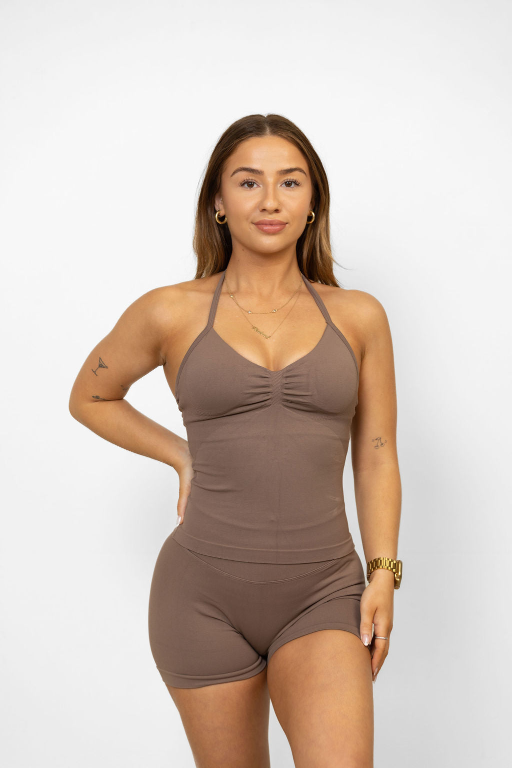 Contour Seamless Shorts - Coffee