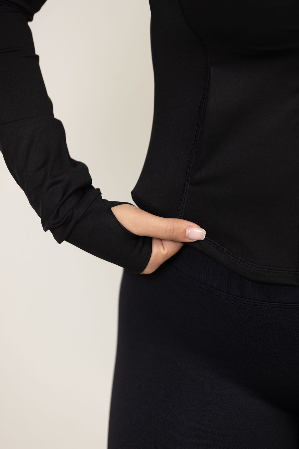 Fitted Zip Jacket - Black
