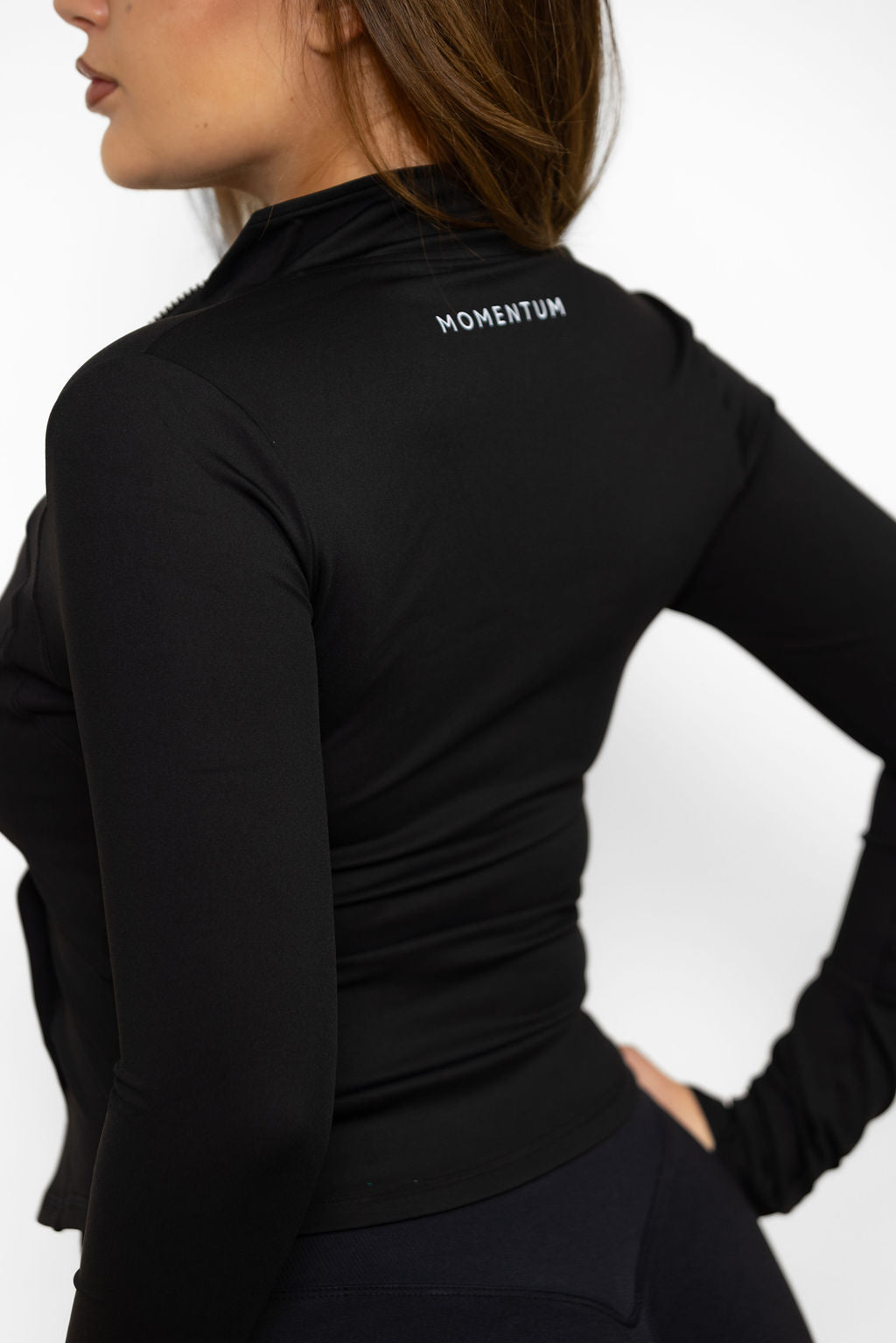 Fitted Zip Jacket - Black