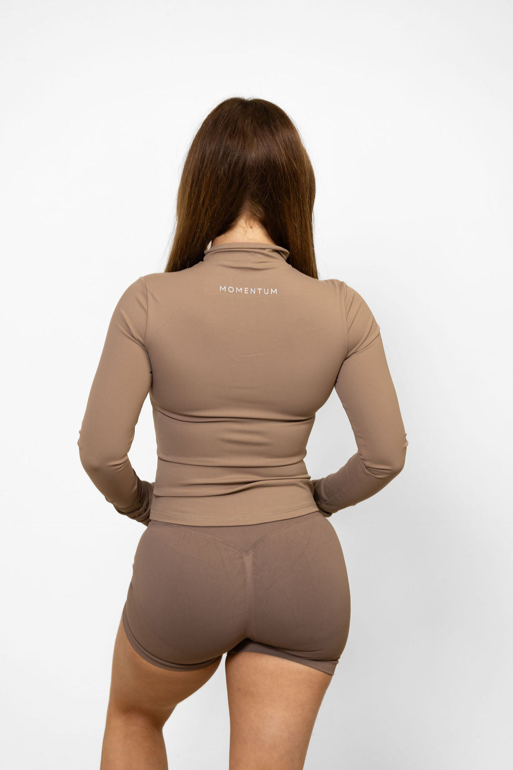 Fitted Zip Jacket - Chocolate