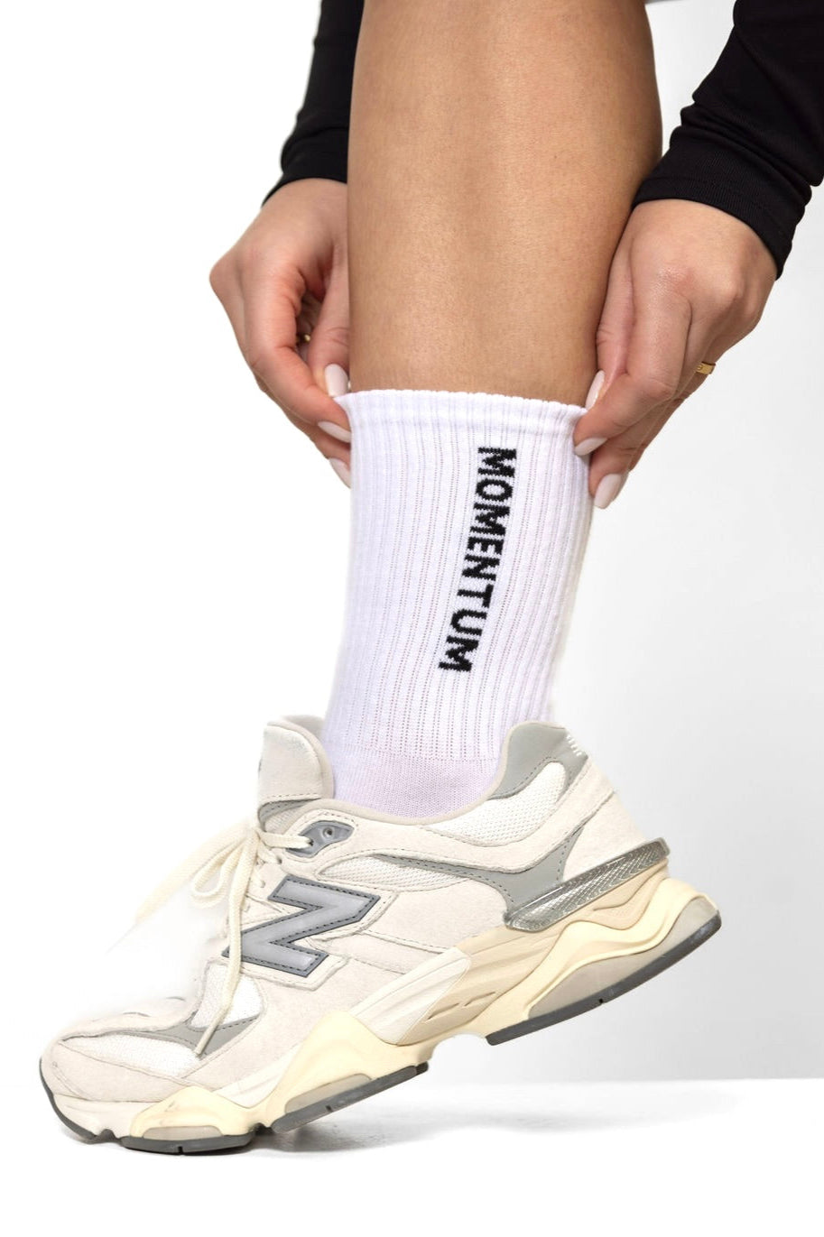 Momentum Cotton Socks - White
