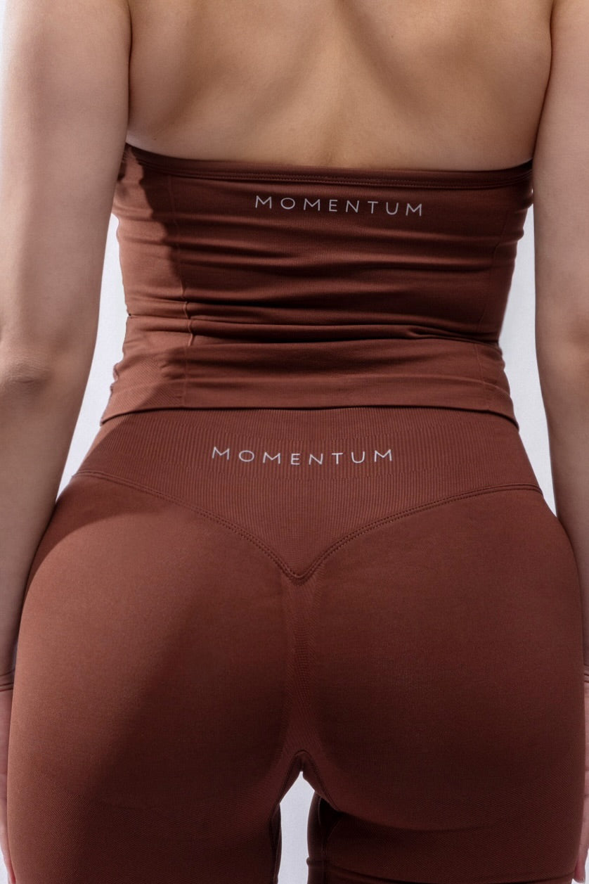 Contour Seamless Leggings - Dark Brown