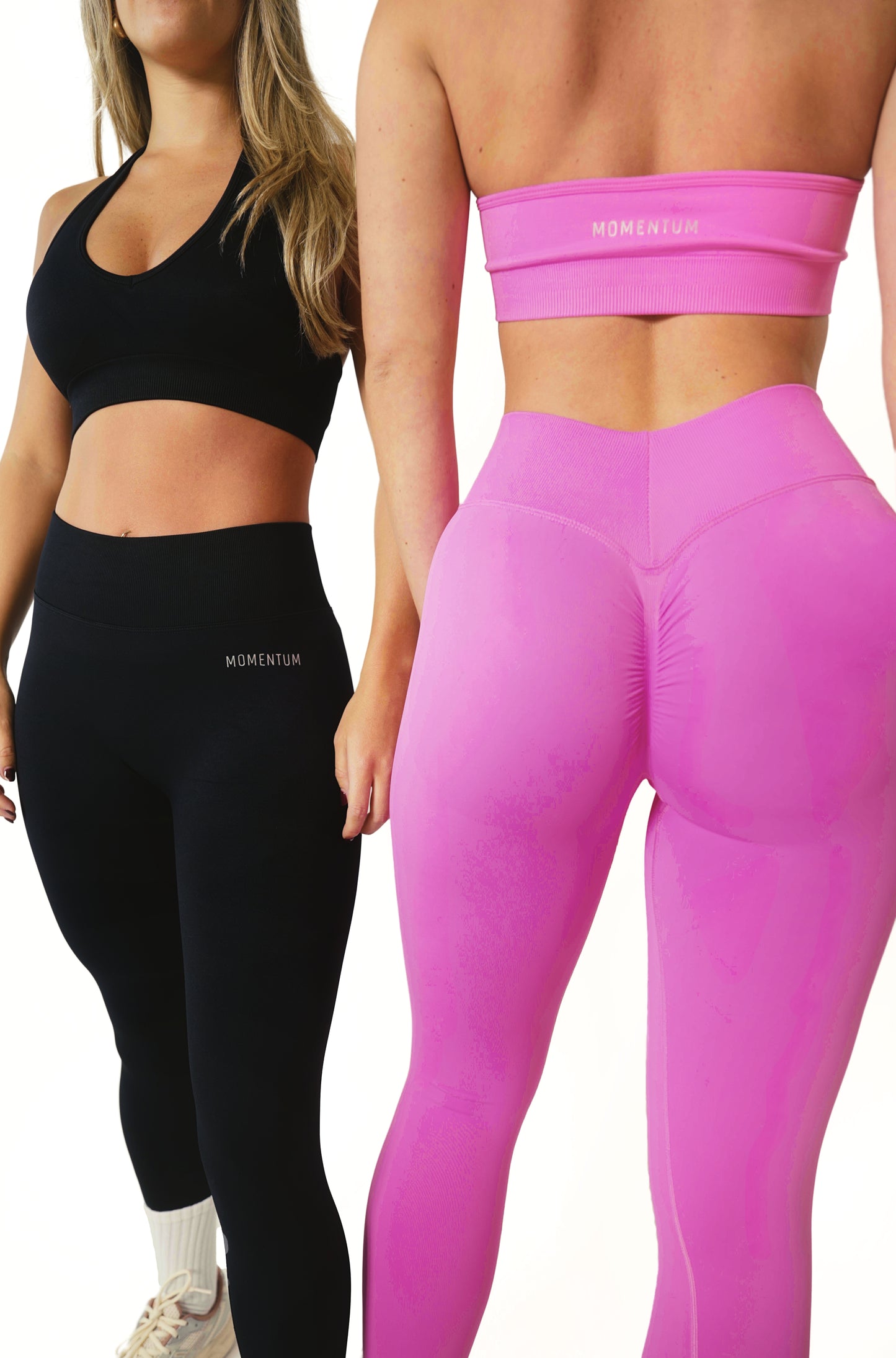 SCULPT SEAMLESS HALTER CROP - BABY PINK