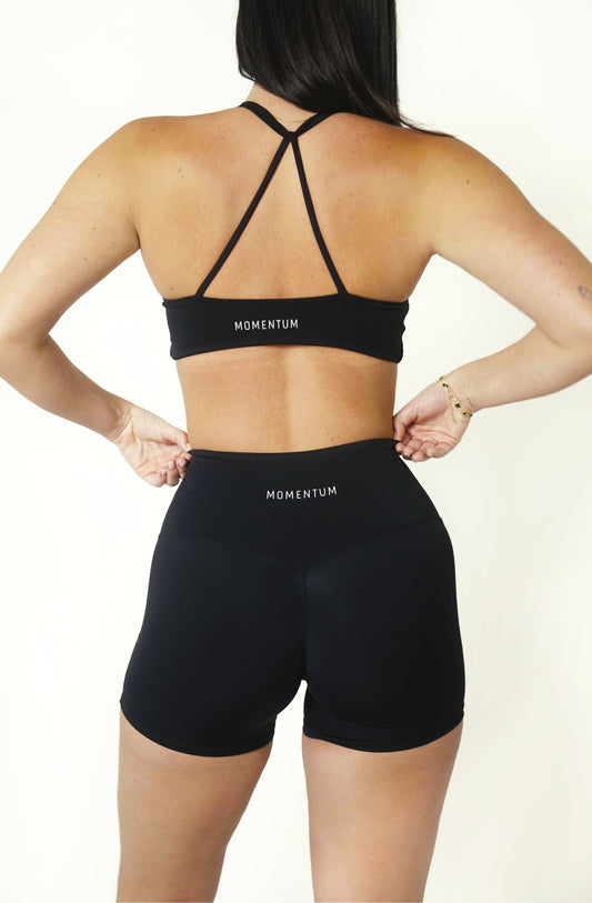 SIGNATURE MINI SHORTS - BLACK