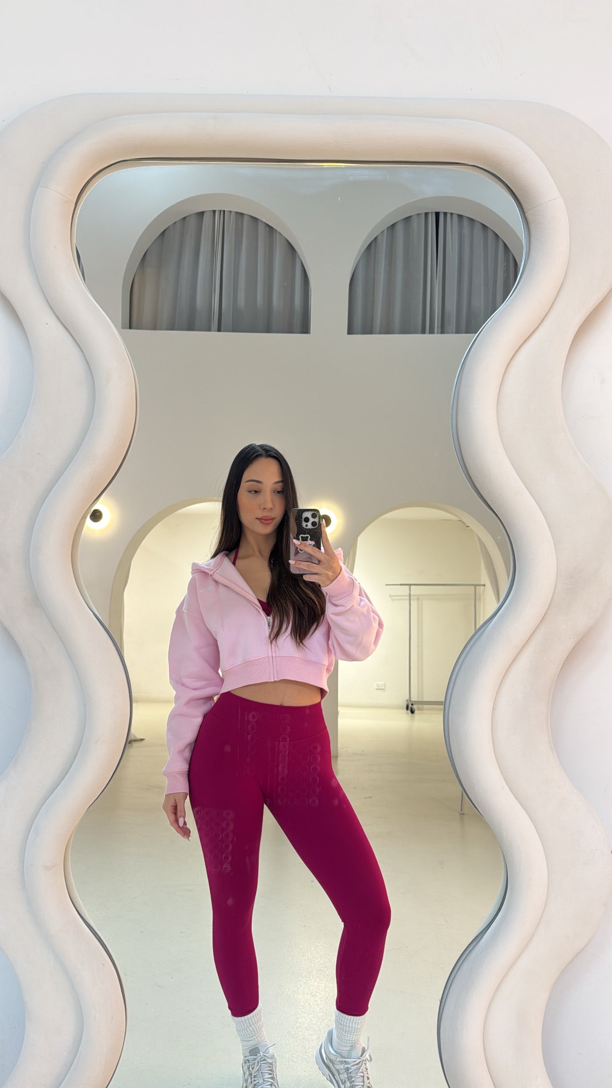 Contour Seamless Leggings - Berry Red