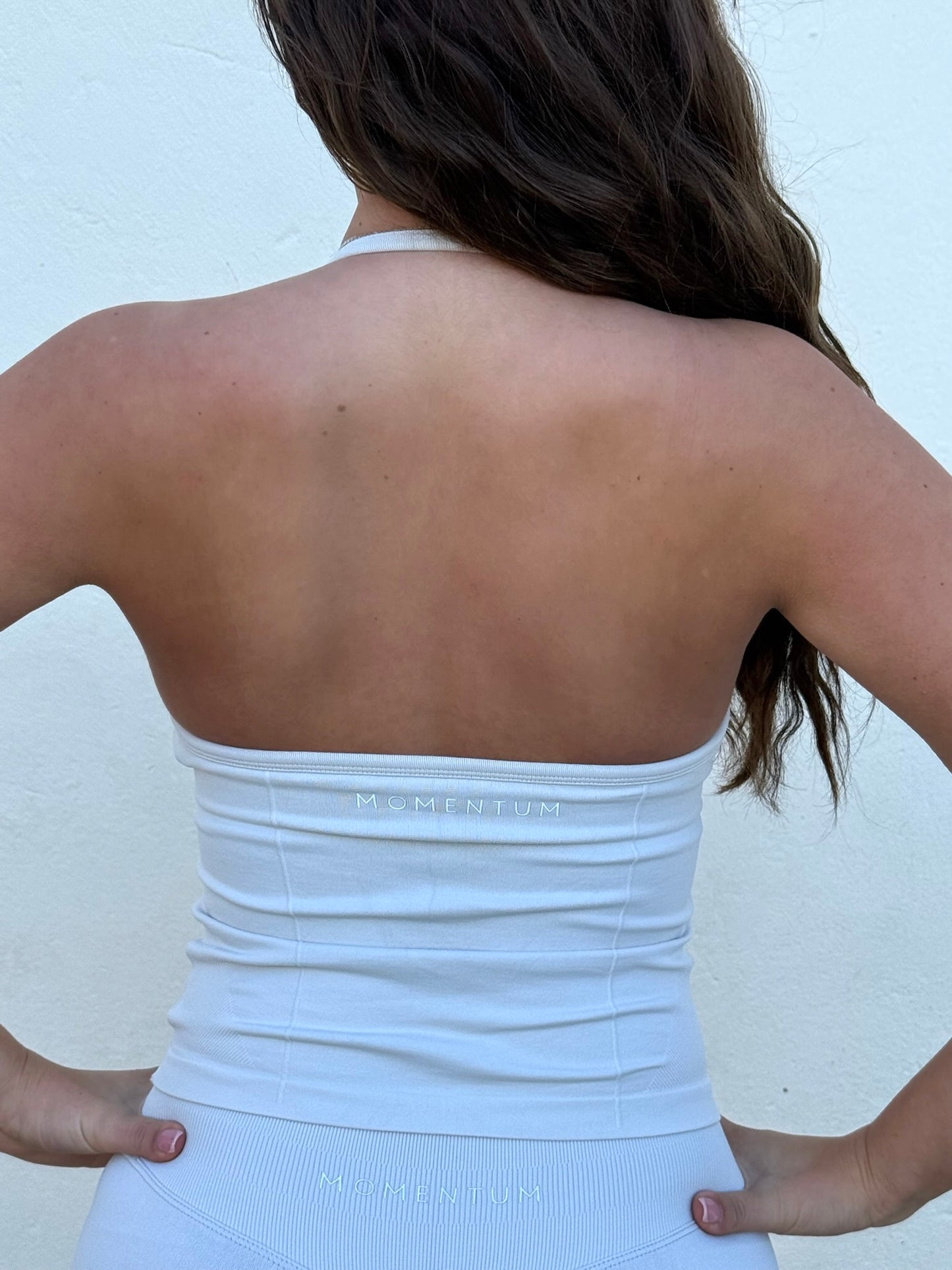 Contour Halter Tank - Light Grey