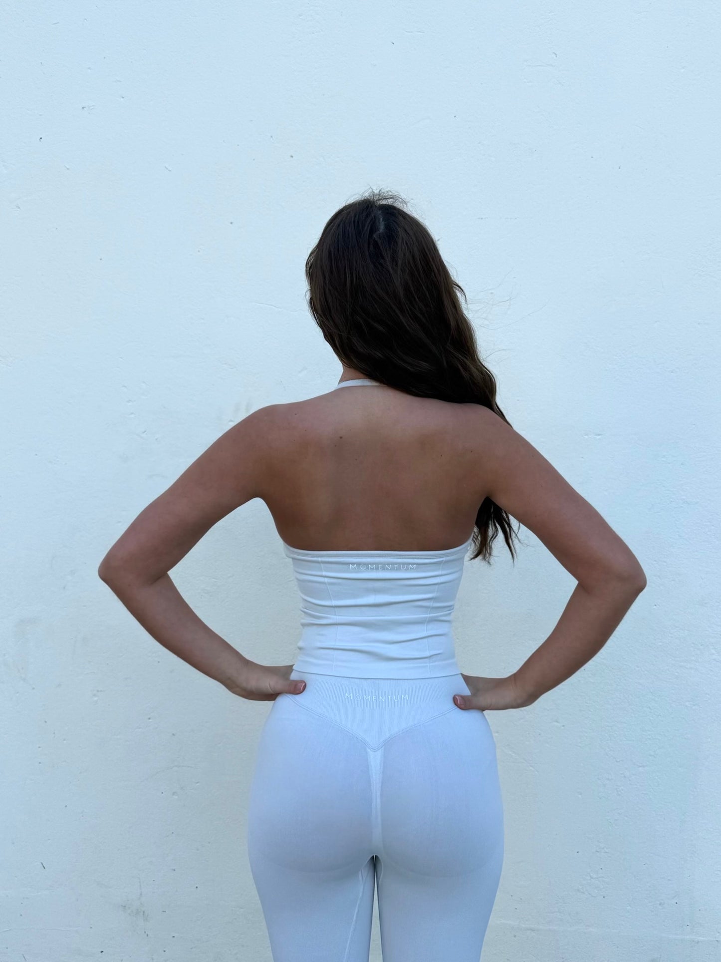 Contour Halter Tank - Light Grey