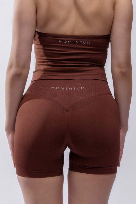 Contour Seamless Shorts - Dark Brown