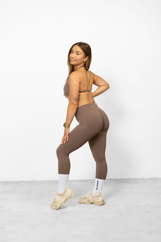 Contour Seamless Leggings - Coffee