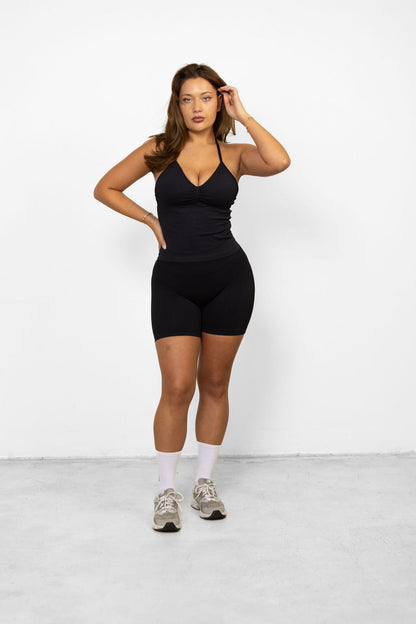 Contour Halter Tank - Black