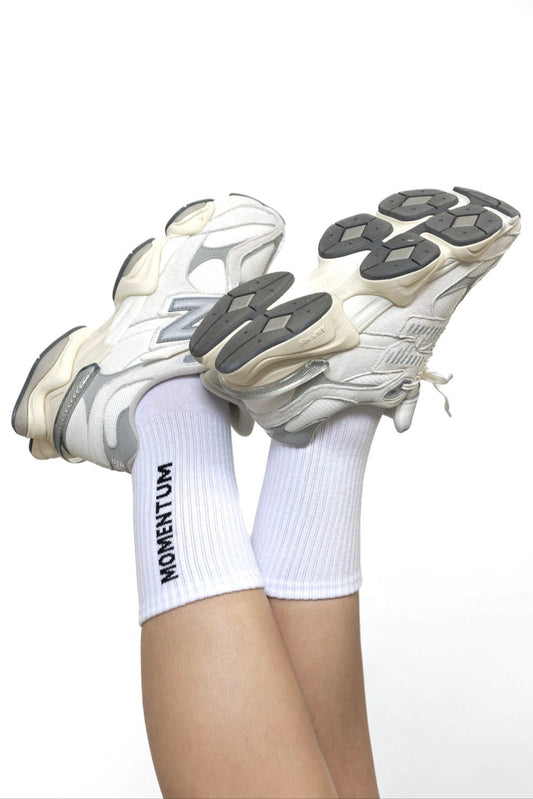 Momentum Cotton Socks - White
