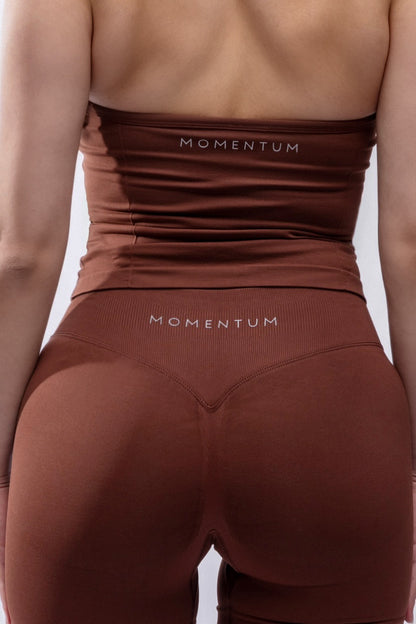 Contour Seamless Leggings - Dark Brown