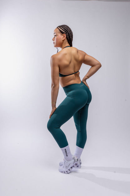Contour Minimal Crop - Pine Green