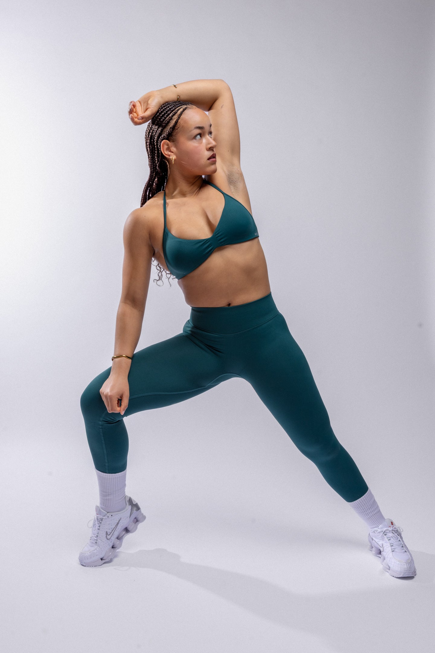 Contour Minimal Crop - Pine Green