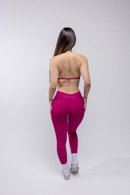 Contour Seamless Leggings - Berry Red