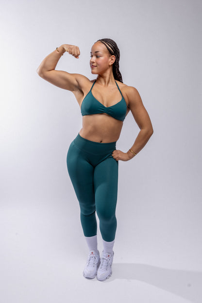 Contour Minimal Crop - Pine Green