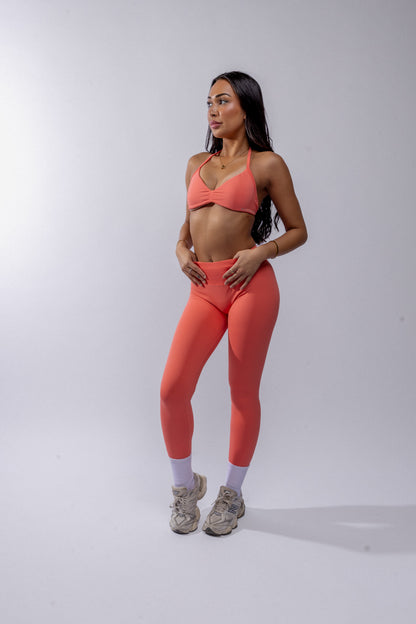 Contour Minimal Crop - Coral Pink