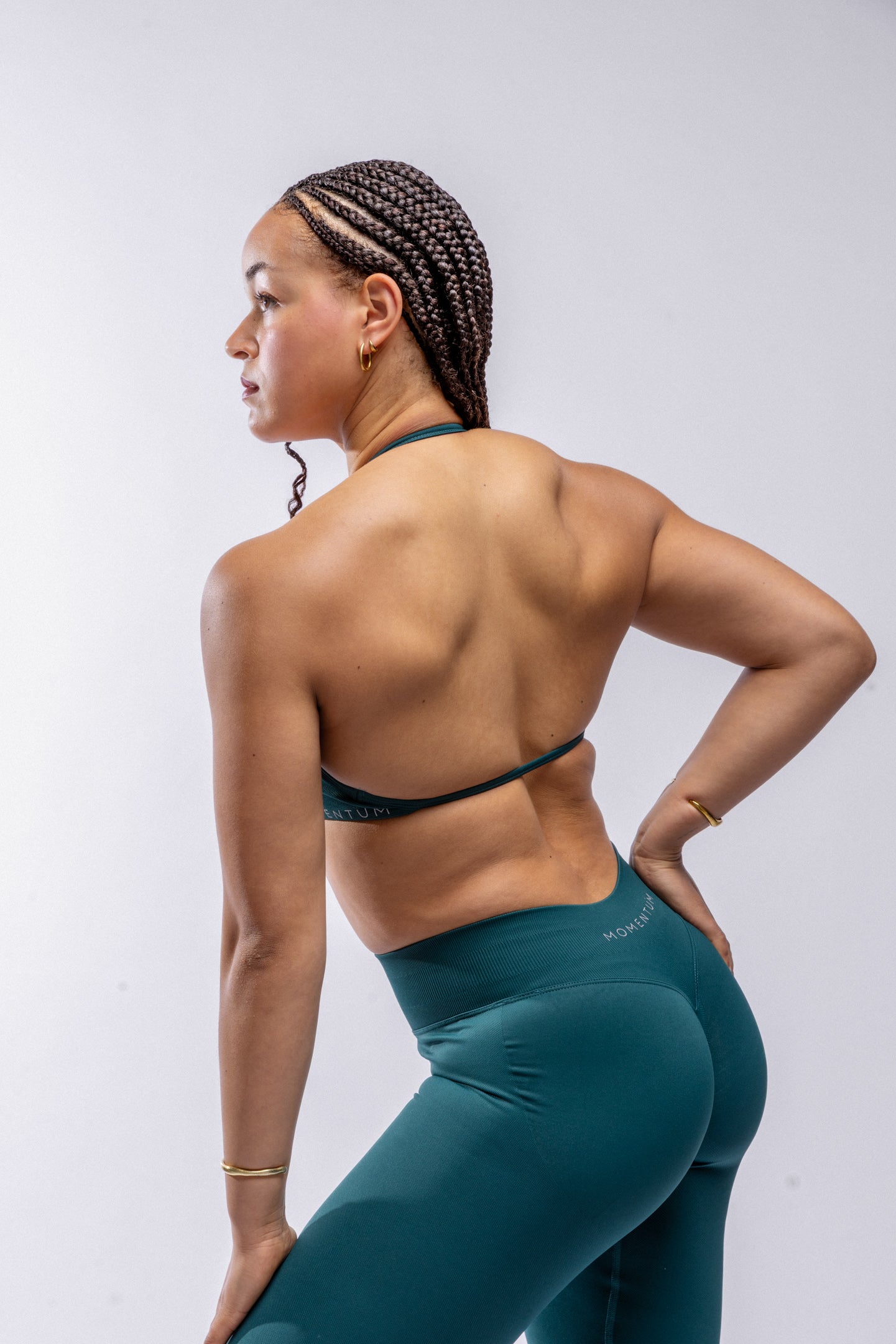 Contour Minimal Crop - Pine Green