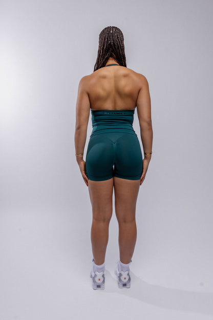 Contour Halter Tank - Pine Green