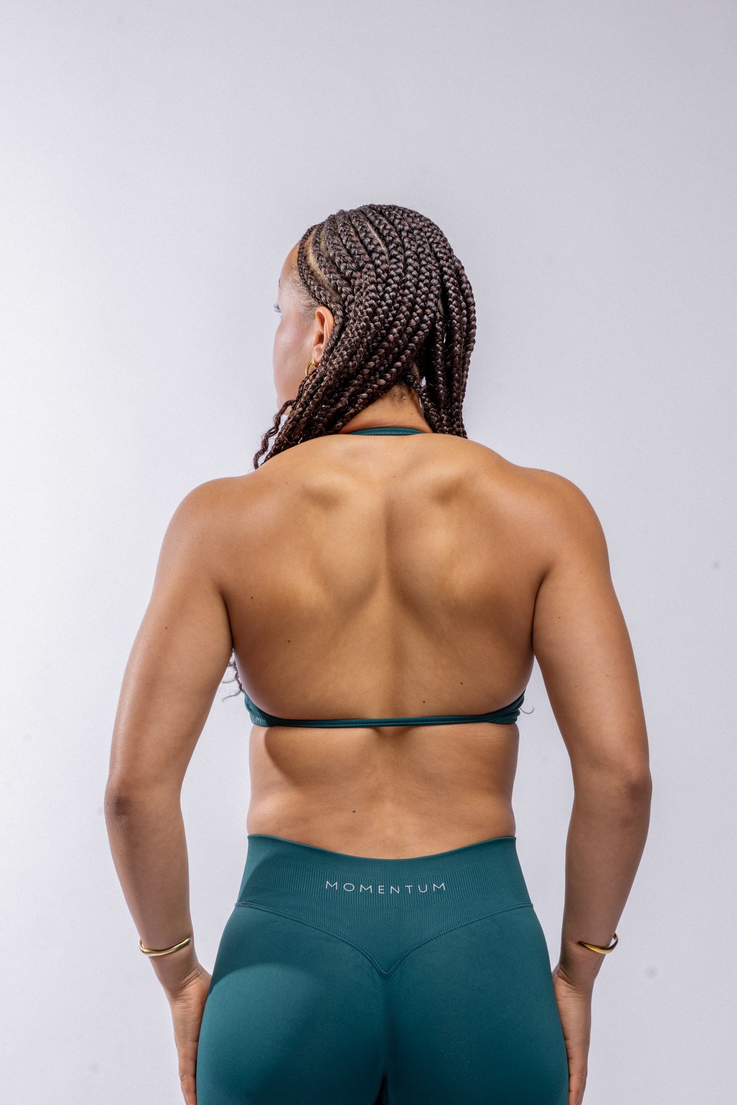 Contour Minimal Crop - Pine Green