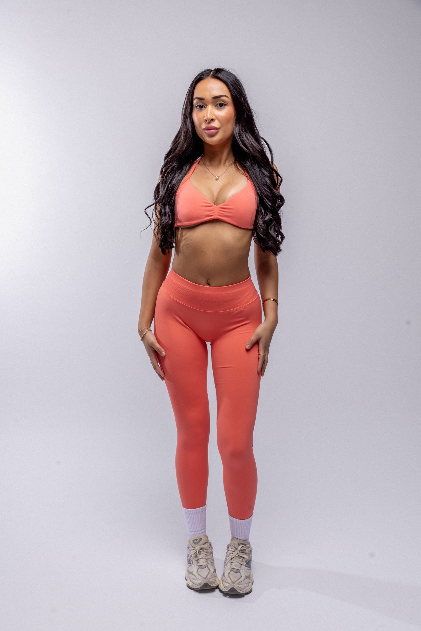 Contour Minimal Crop - Coral Pink