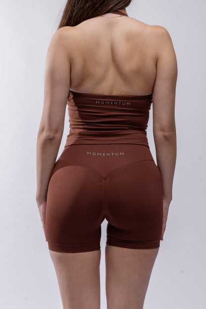 Contour Halter Tank - Dark Brown