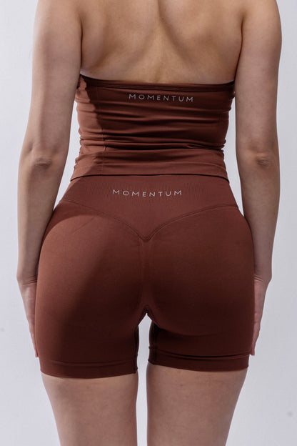 Contour Seamless Shorts - Dark Brown